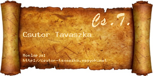 Csutor Tavaszka névjegykártya